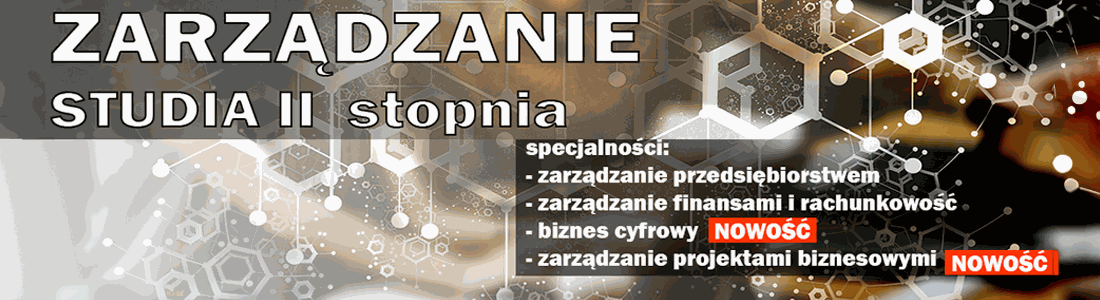 baner z ofertą studiów na zarządzaniu